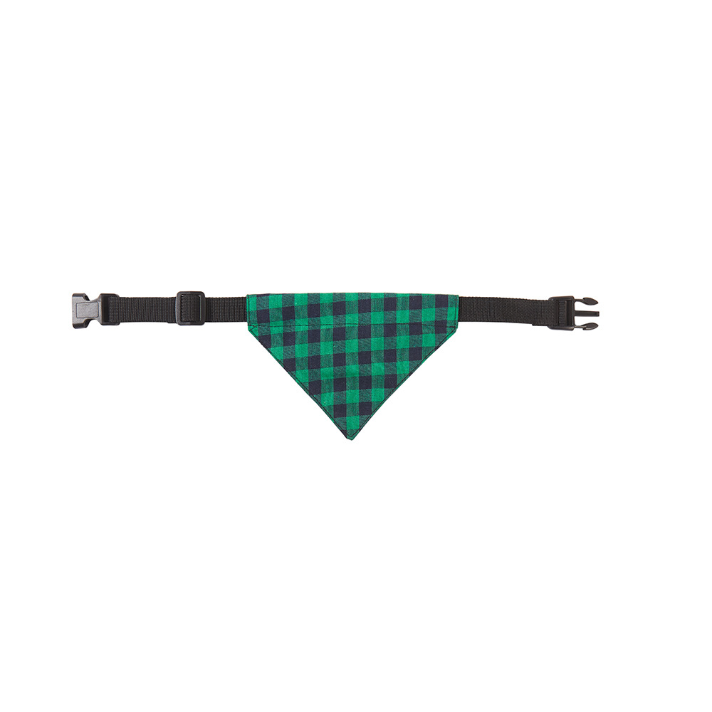 Plaid Pet Bandana With Secure Snap Button