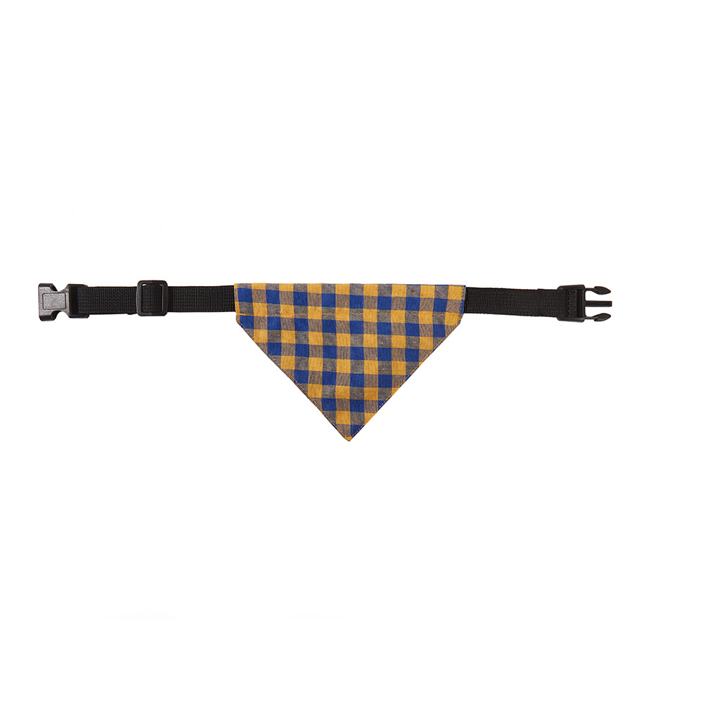 Plaid Pet Bandana With Secure Snap Button