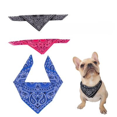 Paisley Pet Bandana With Soft Cotton Fabric 01