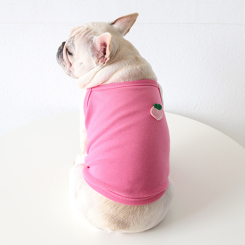 Fruit Print Pet Vest With Soft Fabric