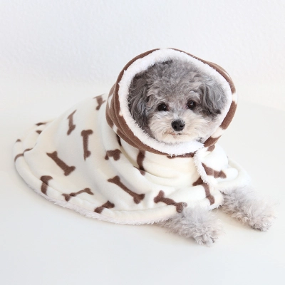 Bone Cape Robe For Dogs Warm Winter Wear 01