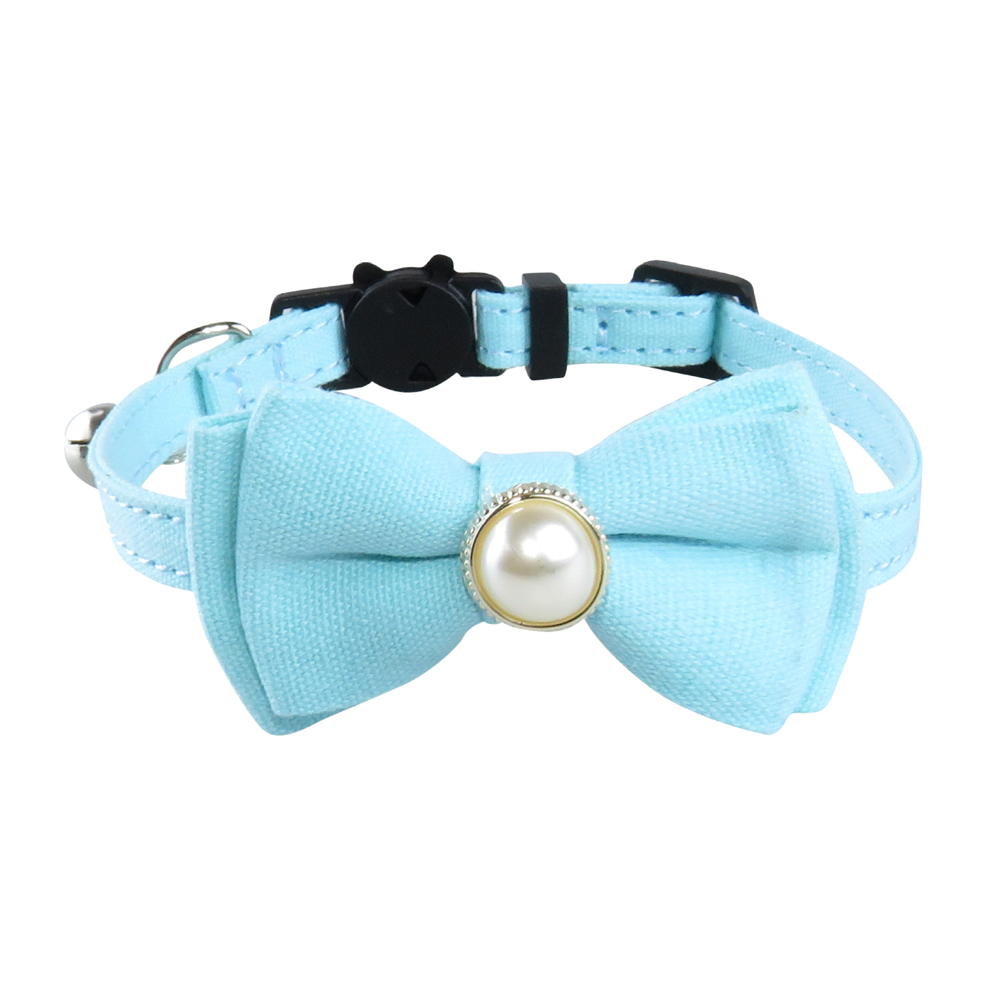 Pearl Pet Collar With Bow Cat Charm