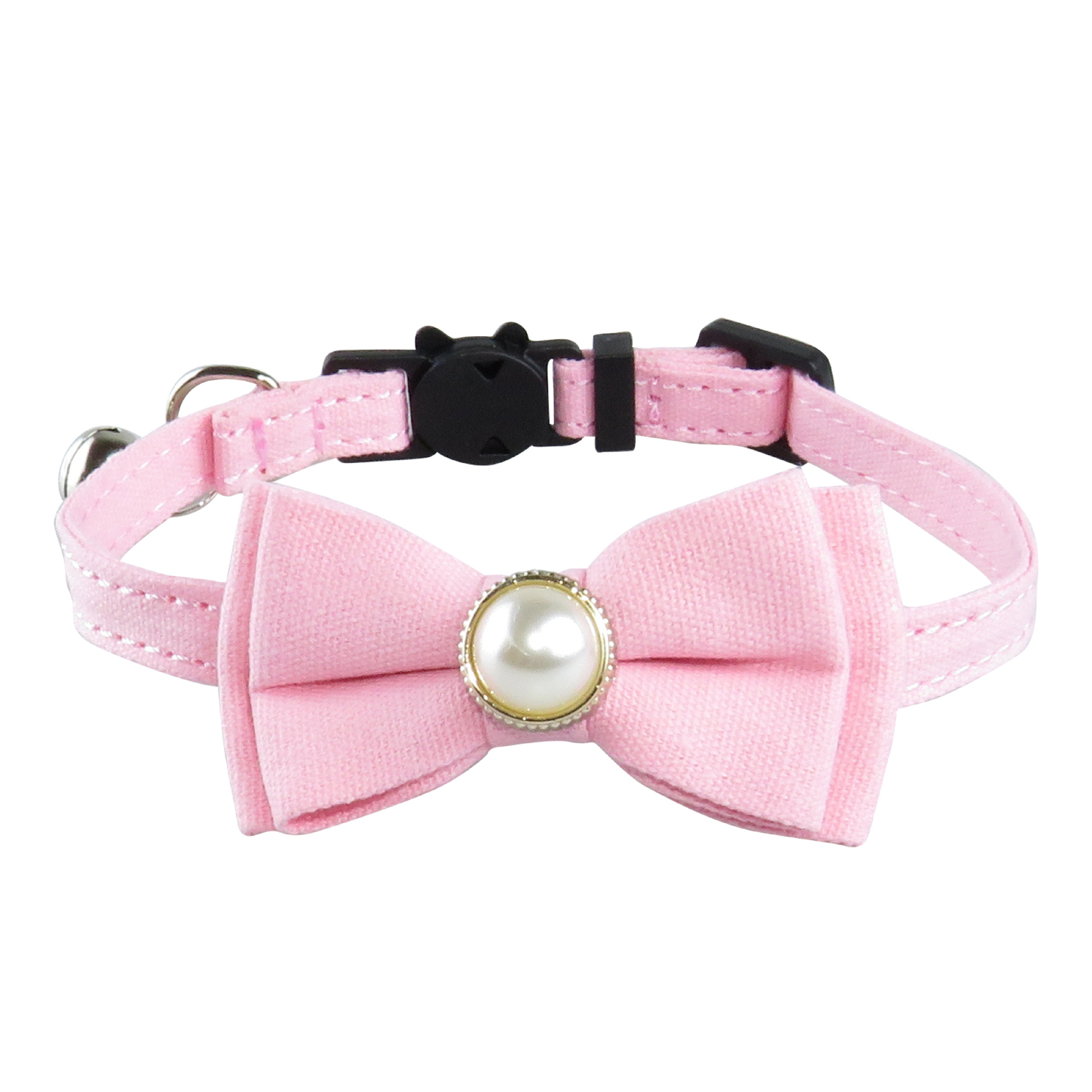 Pearl Pet Collar With Bow Cat Charm