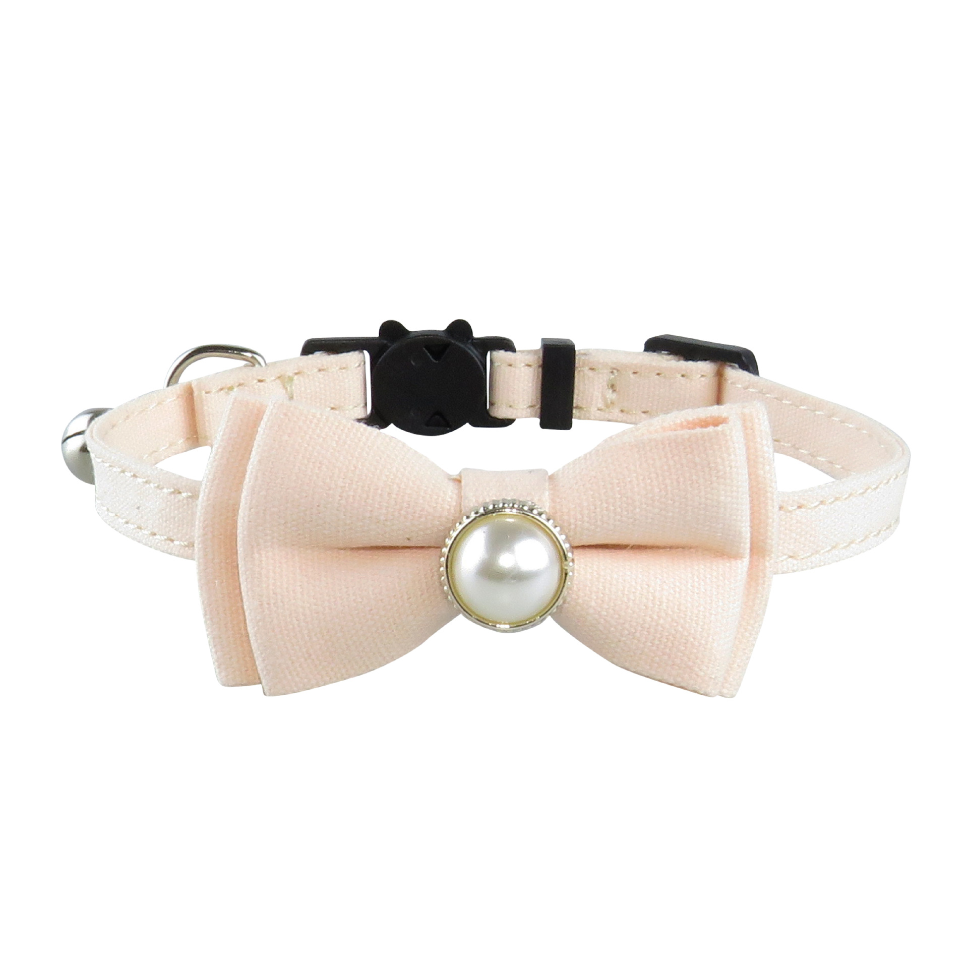 Pearl Pet Collar With Bow Cat Charm