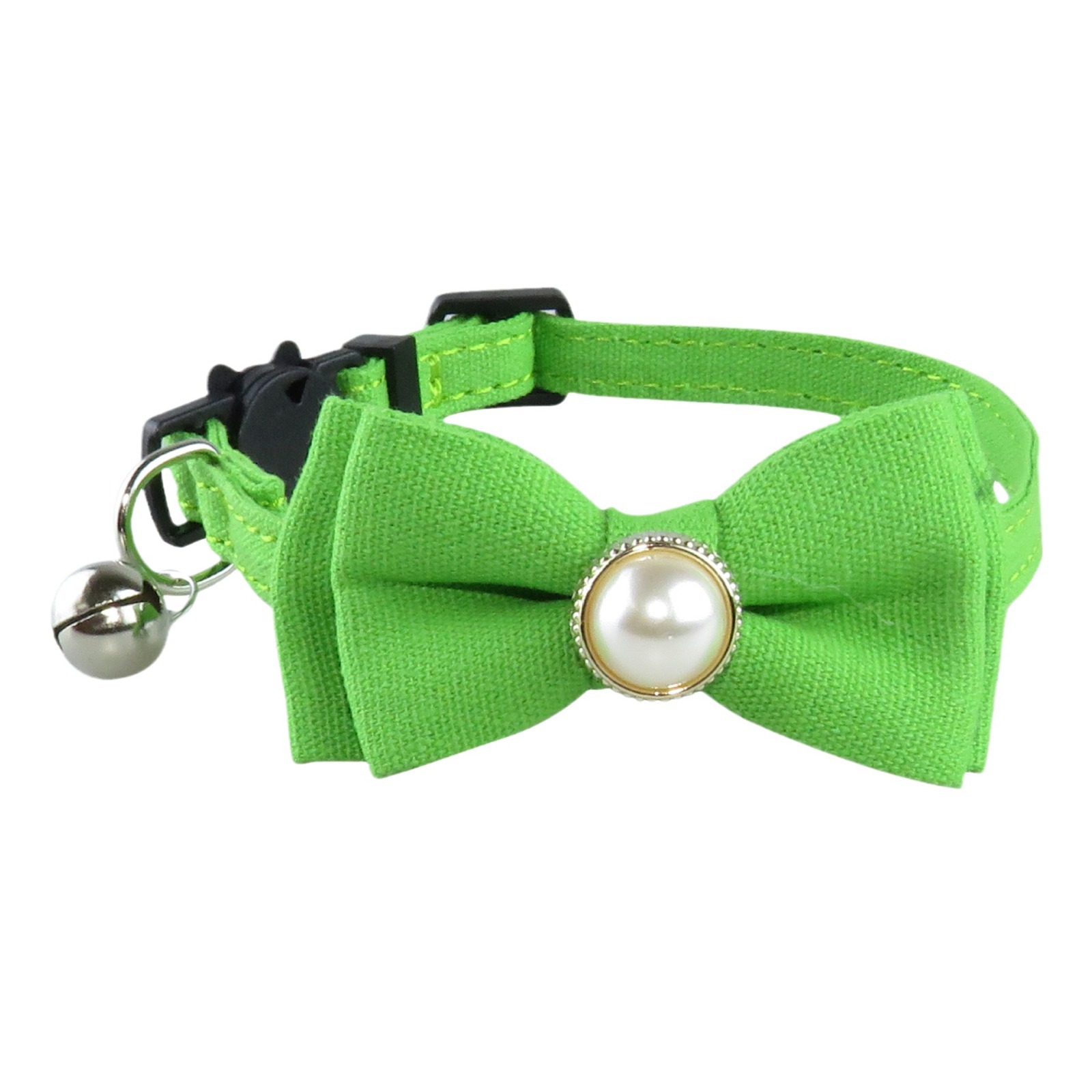 Pearl Pet Collar With Bow Cat Charm
