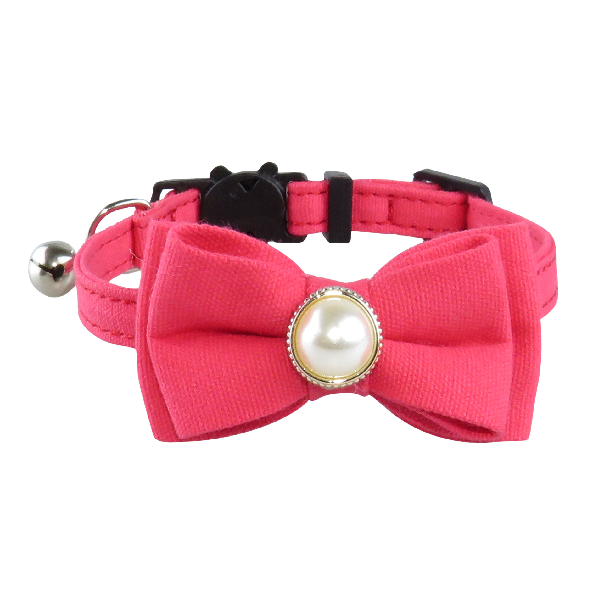 Pearl Pet Collar With Bow Cat Charm