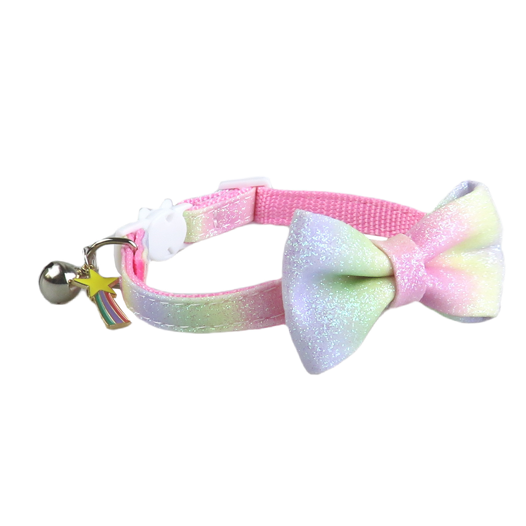 Ombre Sparkle Pet Collar With Bow Charm
