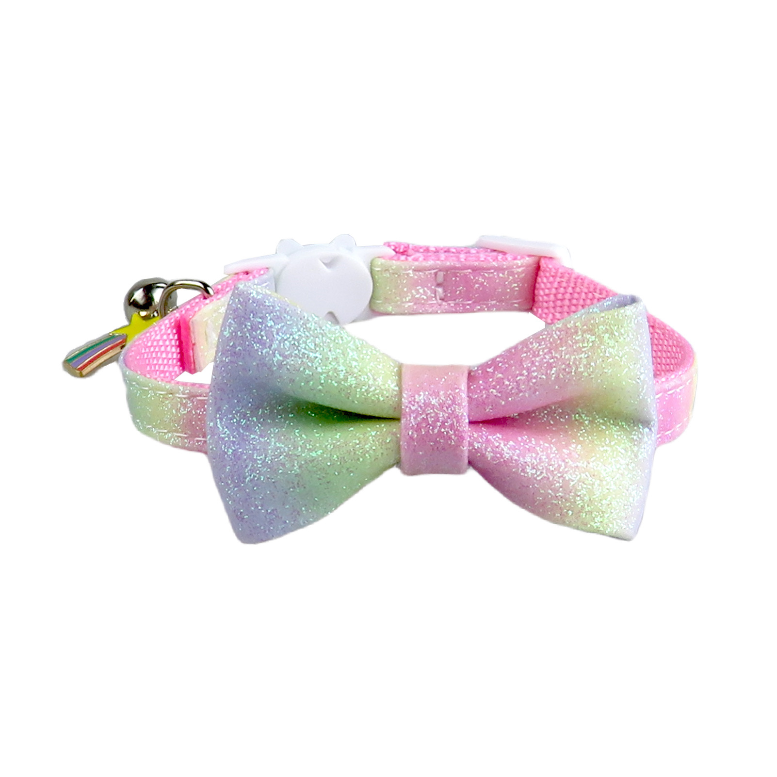 Ombre Sparkle Pet Collar With Bow Charm