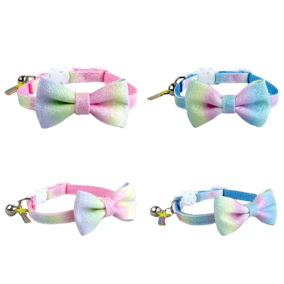 Ombre Sparkle Pet Collar With Bow Charm 01