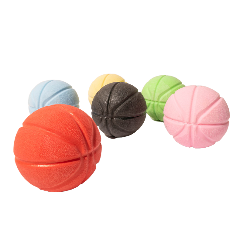 Squeaky Basketball Dog Toy With Treat Hole