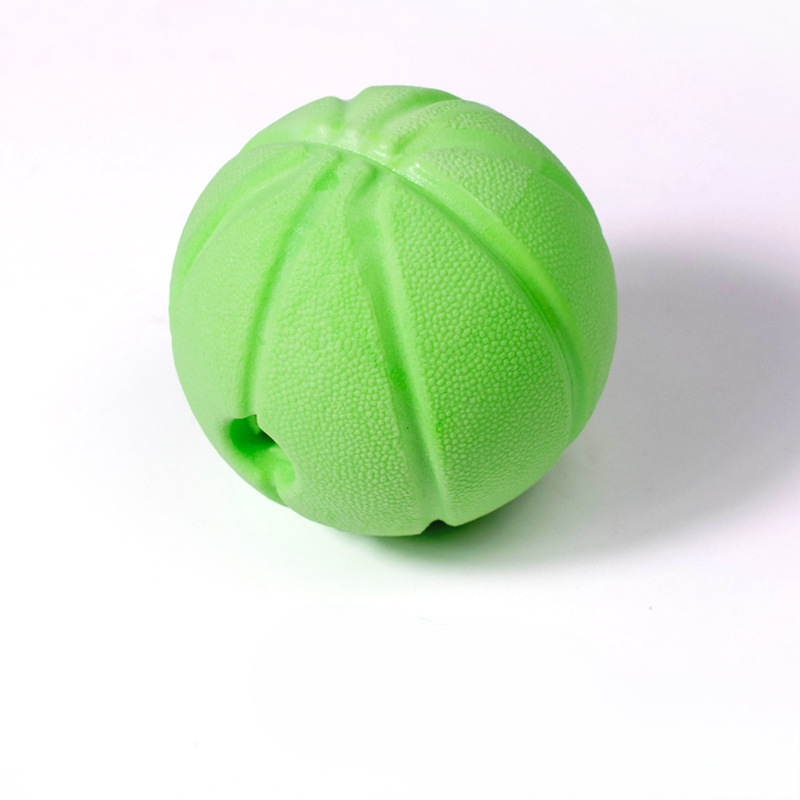 Squeaky Basketball Dog Toy With Treat Hole