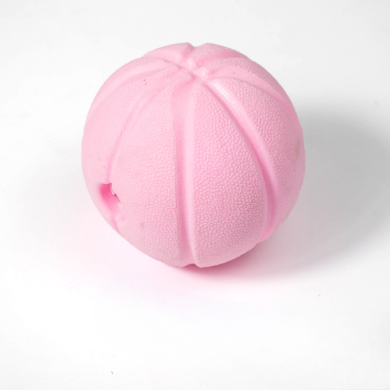 Squeaky Basketball Dog Toy With Treat Hole
