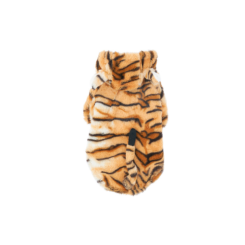 Tiger Print Pet Costume Halloween Dog Cat Apparel