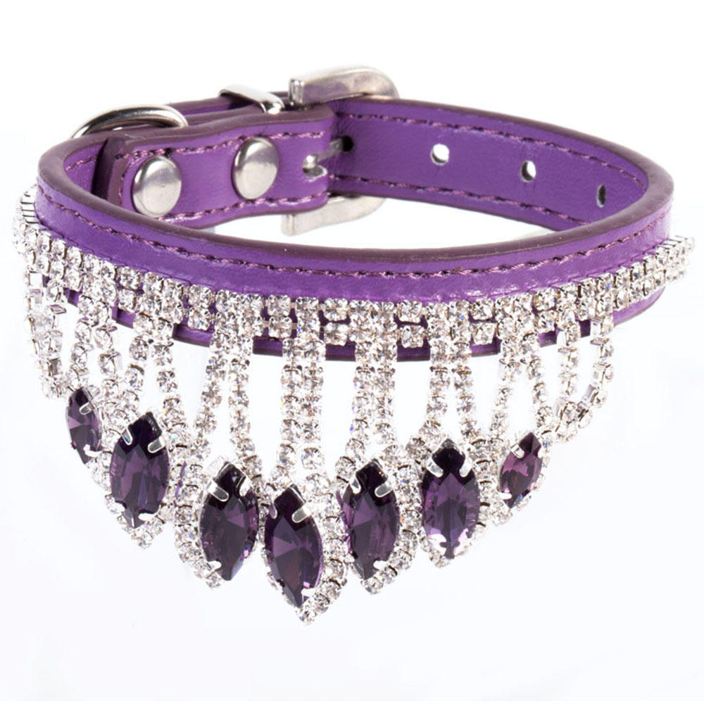 Royal Pet Collar with Gemstones for Special Occasions