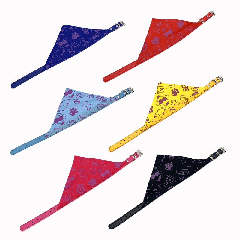 Triangle Pet Bandana Collar With Metal Buckle