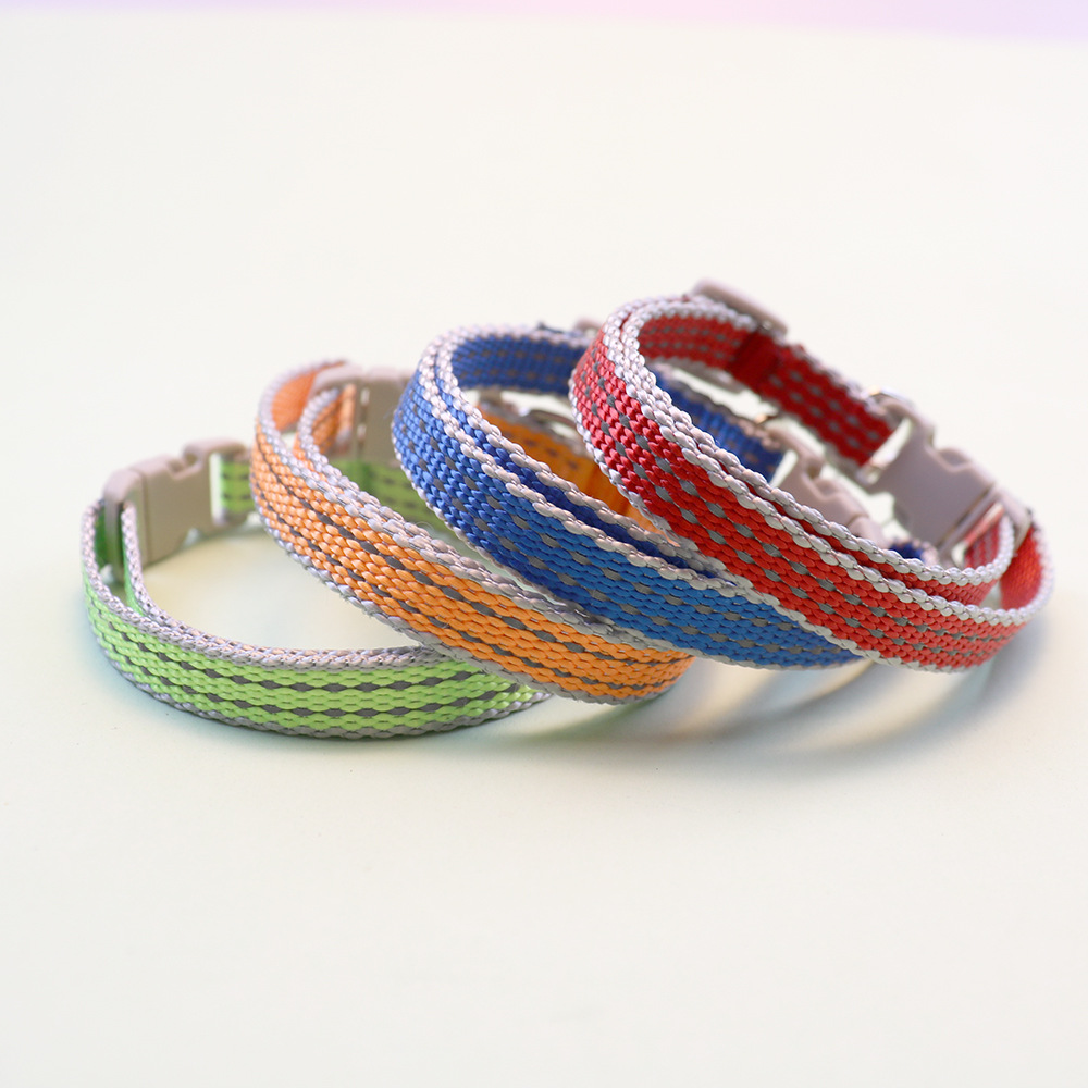 Reflective Nylon Collar With Bell For Pets
