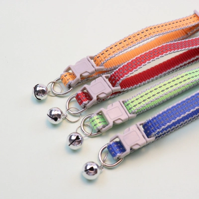 Reflective Nylon Collar With Bell For Pets 02