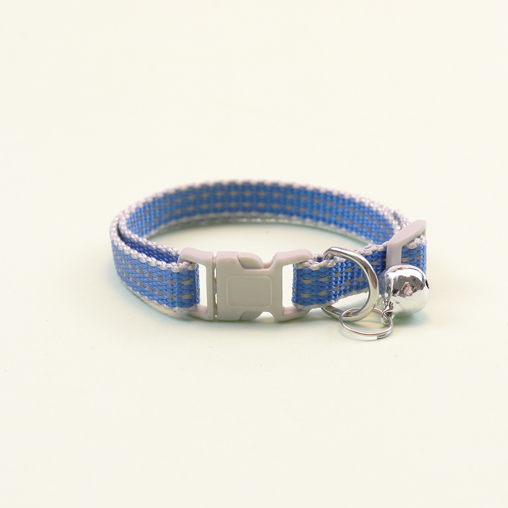 Reflective Nylon Collar With Bell For Pets