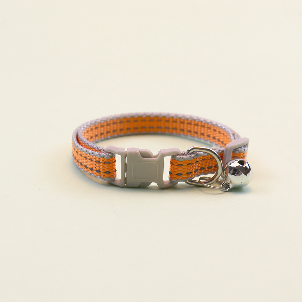 Reflective Nylon Collar With Bell For Pets