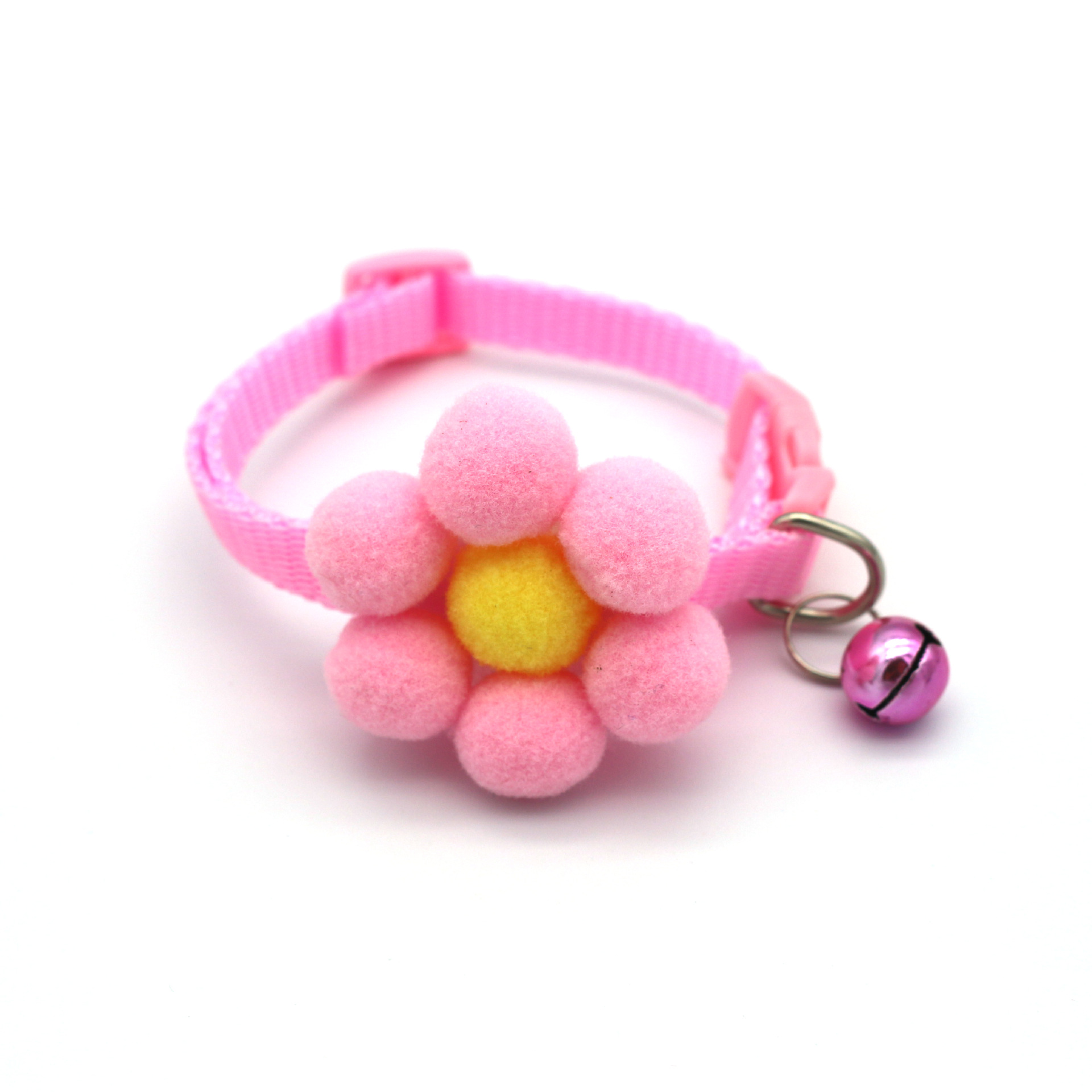 Sunflower Bow Tie Pet Collar with Bell