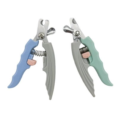 Stainless Steel Pet Nail Clipper with Paw Print Design 01