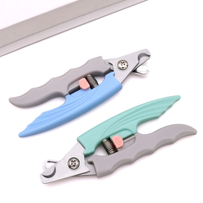 Stainless Steel Pet Nail Clipper with Paw Print Design 02