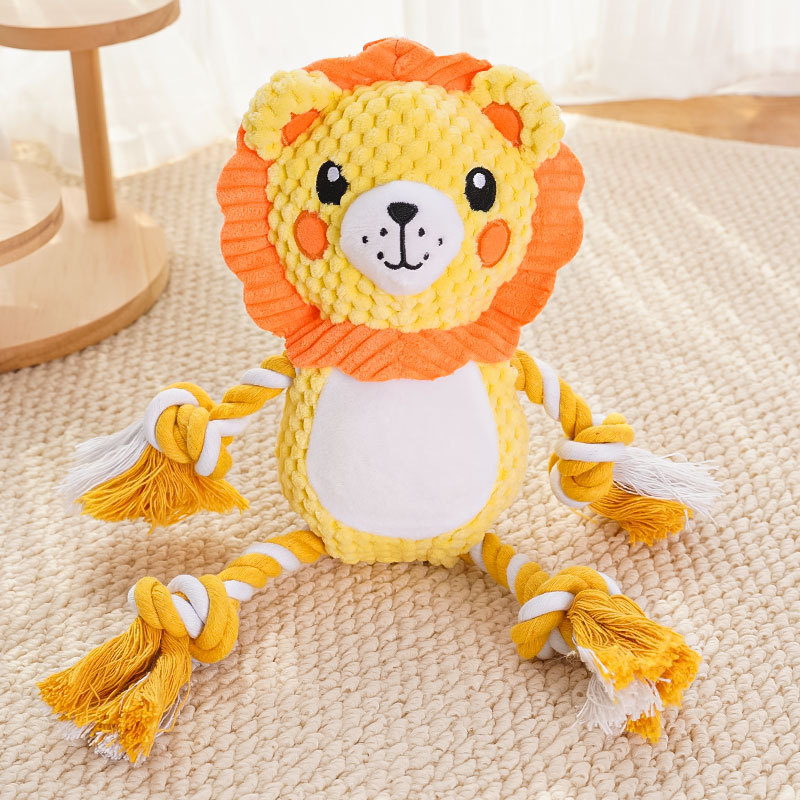 Lion Squeaky Chew Toy for Dogs and Cats