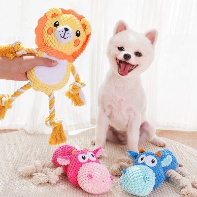 Lion Squeaky Chew Toy for Dogs and Cats 01