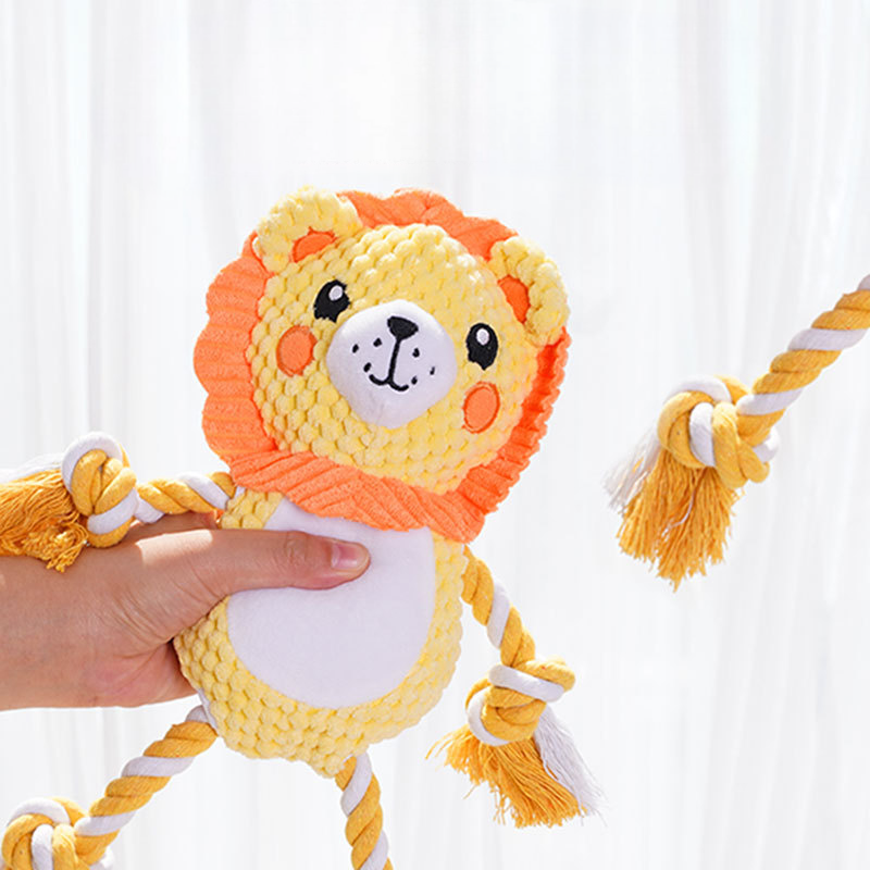 Lion Squeaky Chew Toy for Dogs and Cats