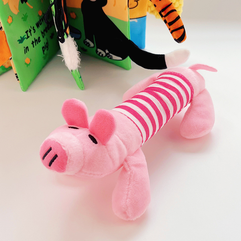 Cute Plush Duck Rhino Pig Squeaky Pet Toys