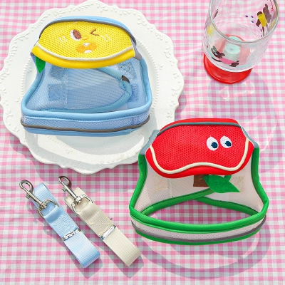 Mesh Pet Harness Cartoon Apple Design Breathable 02