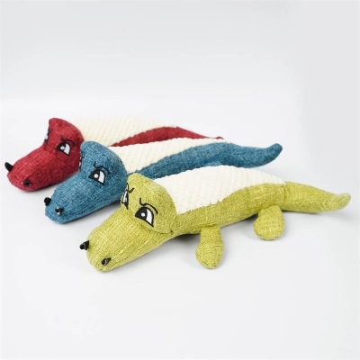 Colorful Croc Plush Chew Toy for Cats Dogs 02