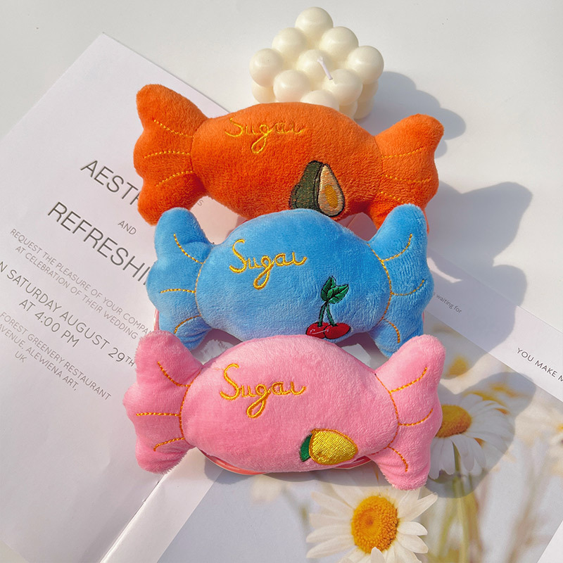 Colorful Plush Candy Chew Toys for Dogs and Cats
