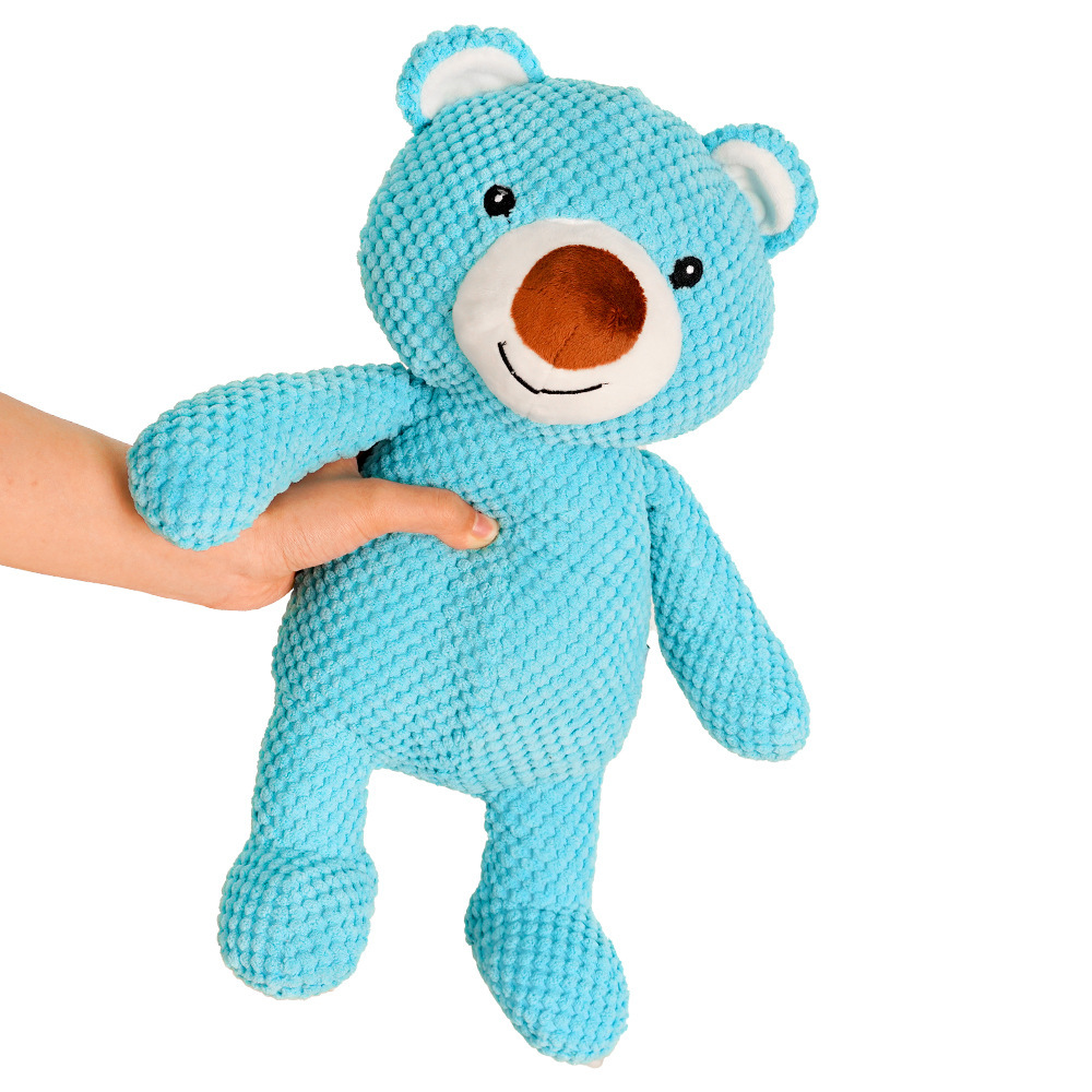 Blue Bear Squeaky Plush Toy for Dogs and Cats