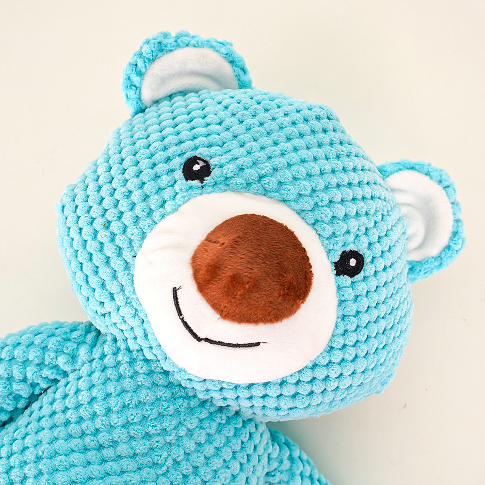 Blue Bear Squeaky Plush Toy for Dogs and Cats