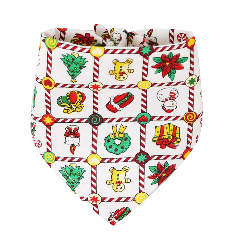Festive Christmas Pet Bandanas for Dogs Cats