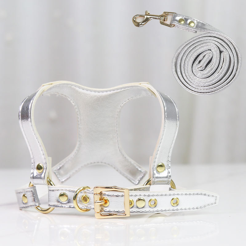 Fashion Pet Harness Leash Set Premium Leather