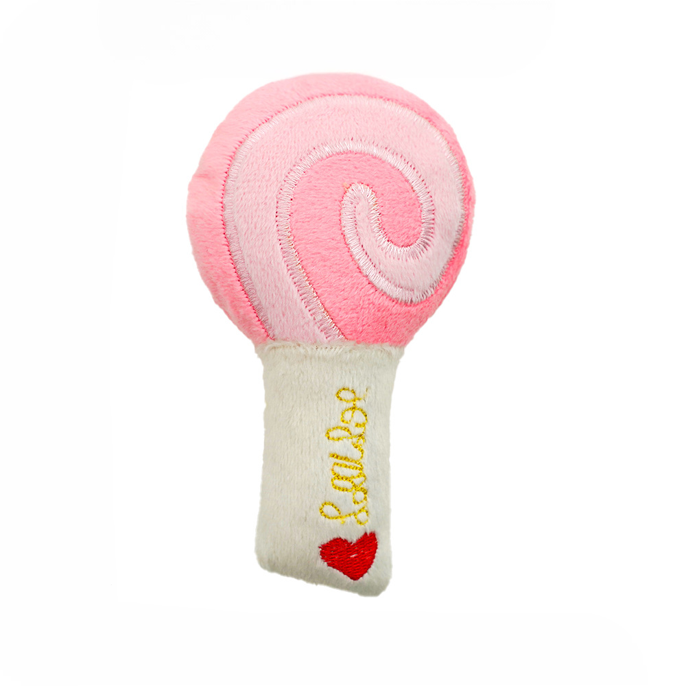 Colorful Lollipop Squeaky Plush Toy for Pets