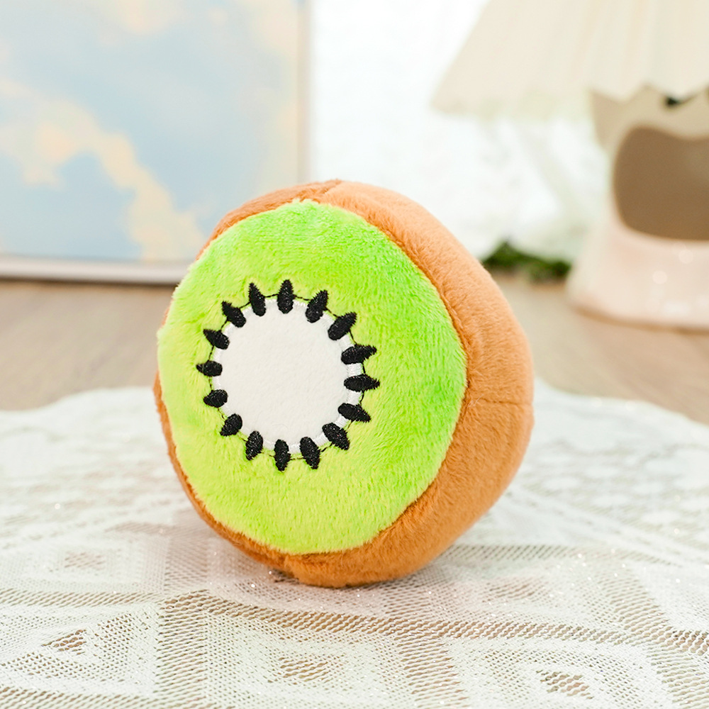 Avocado Kiwi Plush Squeaky Chew Toy Pets