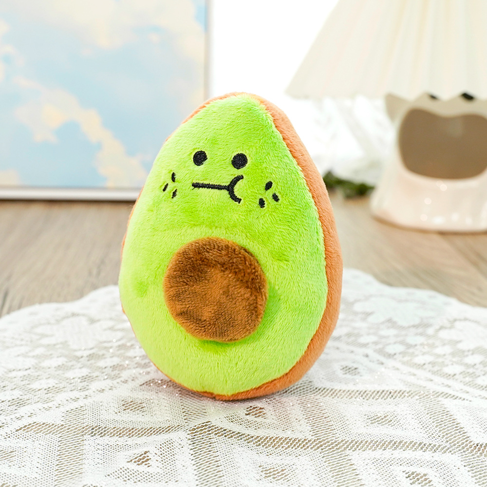 Avocado Kiwi Plush Squeaky Chew Toy Pets
