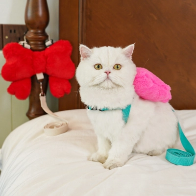 Elegant Bow Pet Harness Leash Set for Cats Dogs 02
