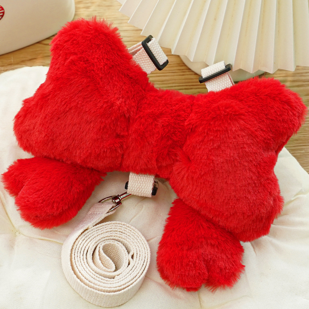 Elegant Bow Pet Harness Leash Set for Cats Dogs