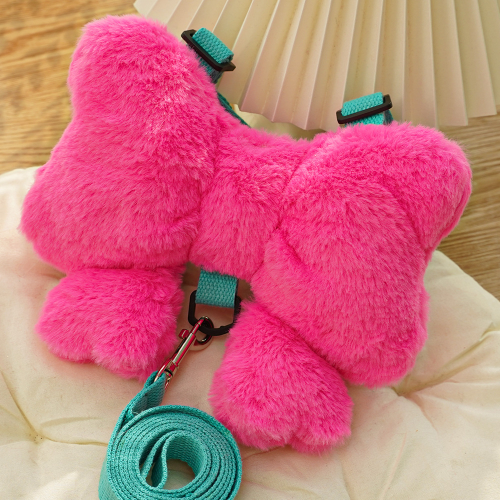 Elegant Bow Pet Harness Leash Set for Cats Dogs