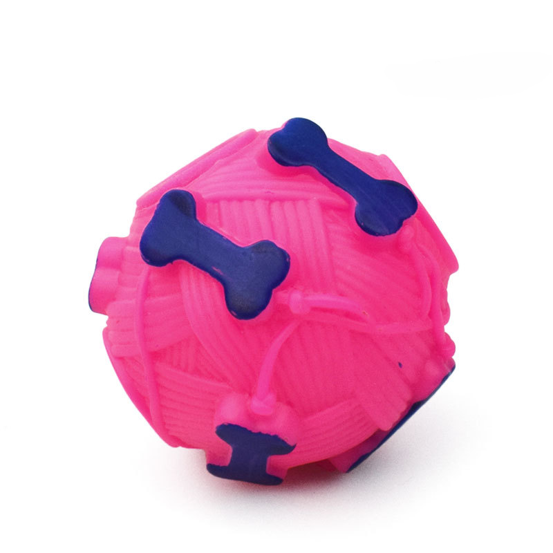 Funny Squeaky Snack Ball Bone Print Design