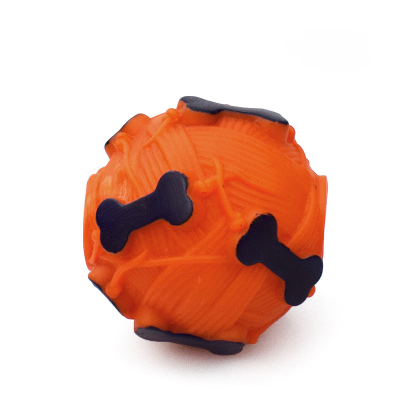 Funny Squeaky Snack Ball Bone Print Design