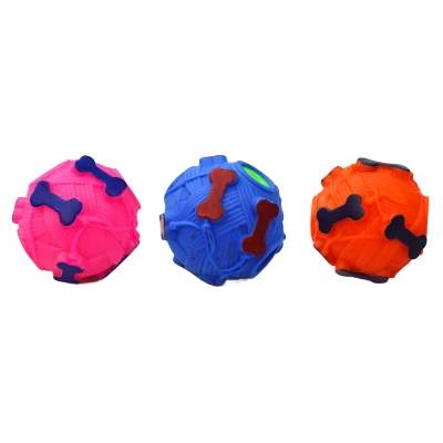 Funny Squeaky Snack Ball Bone Print Design 02