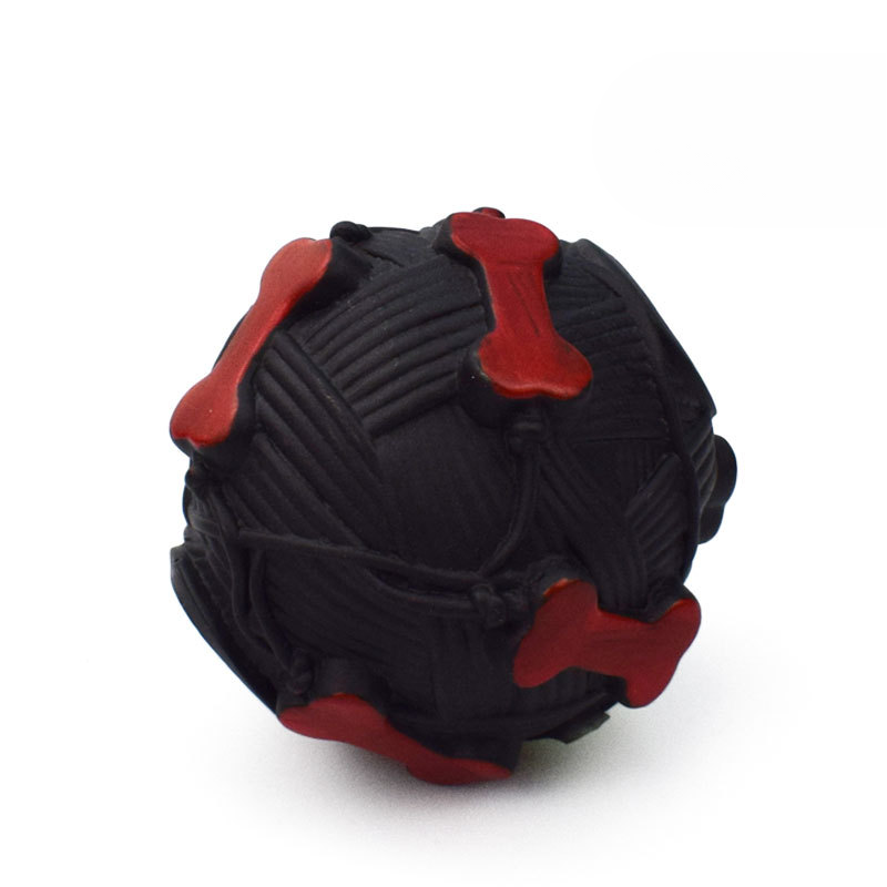 Funny Squeaky Snack Ball Bone Print Design