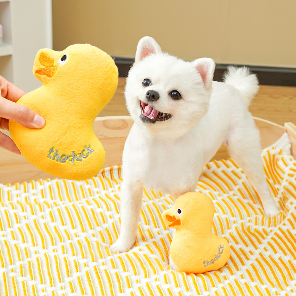 Cute Duck Squeaky Plush Chew Toys for Pets