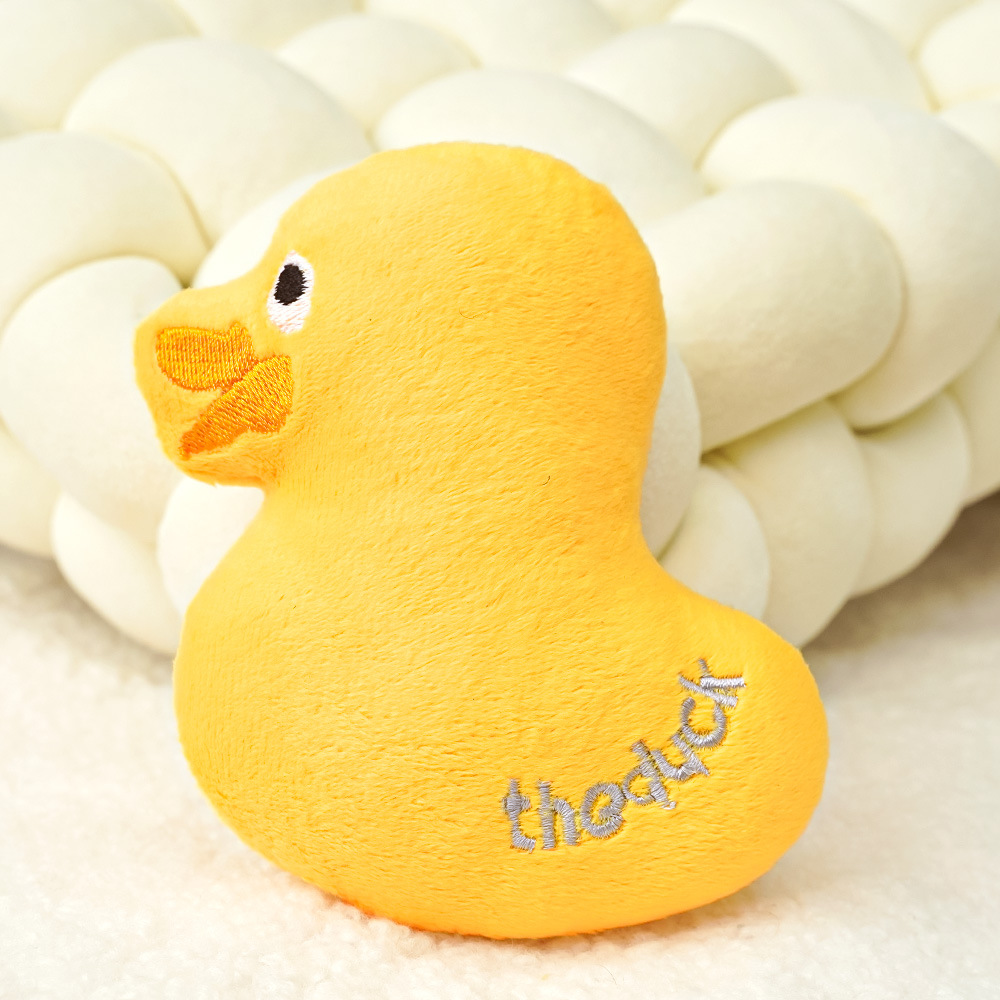 Cute Duck Squeaky Plush Chew Toys for Pets