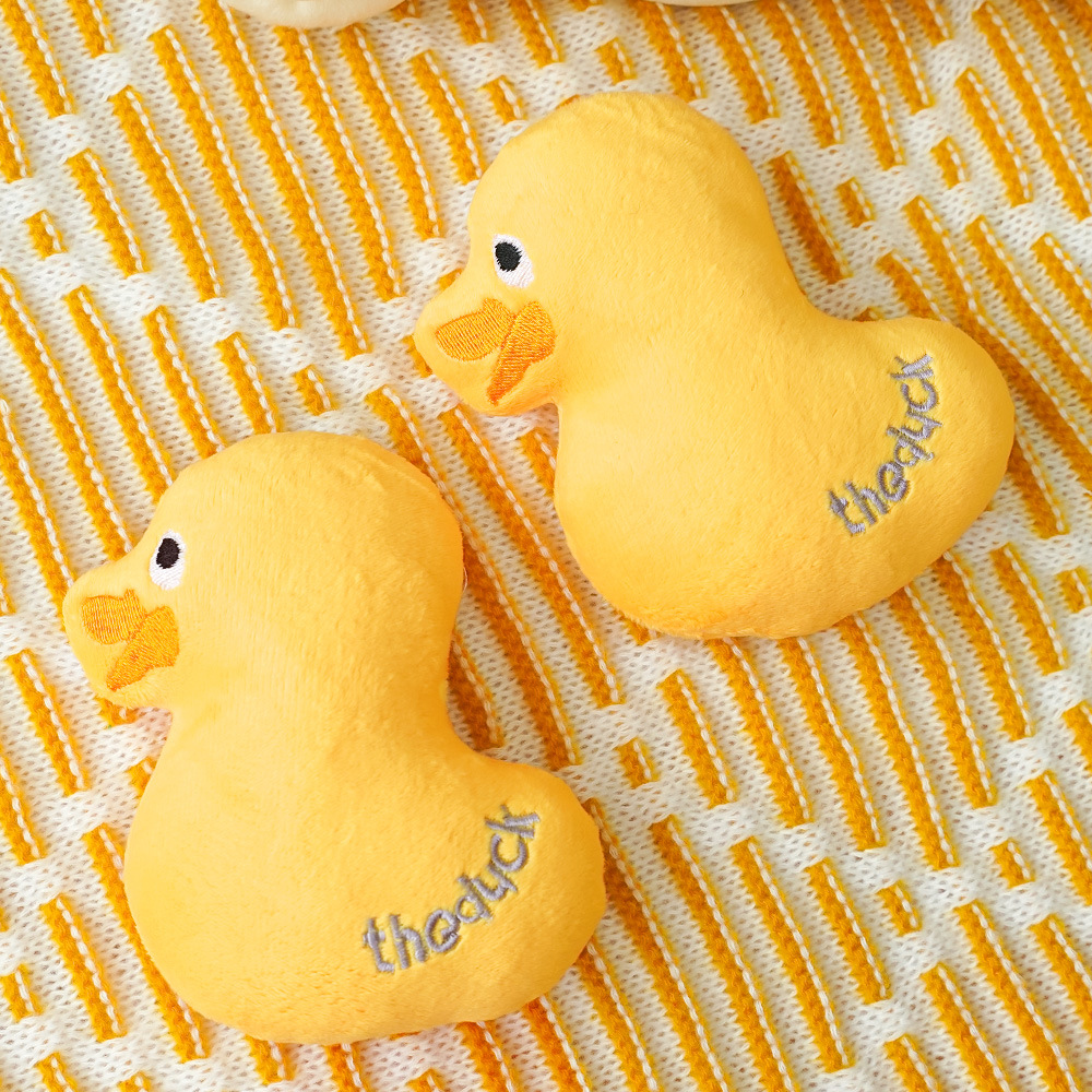 Cute Duck Squeaky Plush Chew Toys for Pets